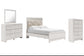 Altyra Full Panel Bed with Mirrored Dresser and Chest