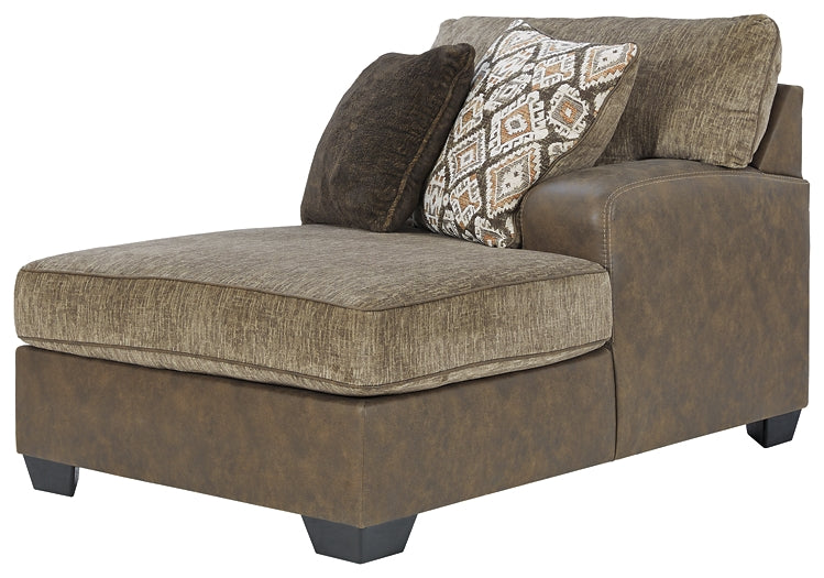 Abalone 3-Piece Sectional with Ottoman