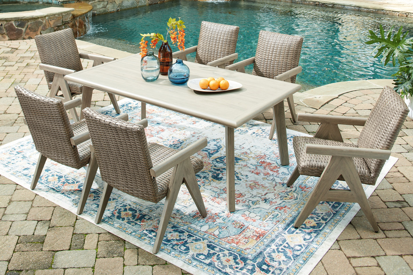 Cliff Trails Outdoor Dining Table and 6 Chairs